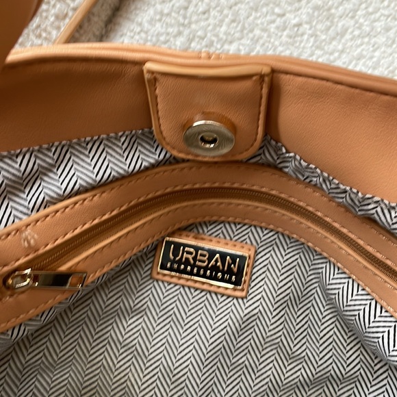 Urban Expressions Handbag Vegan Leather Shoulder Crossbody Bag Neutral Office - Picture 5 of 12